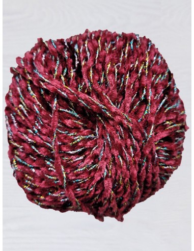 Pelote de fil à tricoter en fibres synthétique 82% Acrylique 18% Polyamide de la qualité Velours Pompon  Coloris Multicolore