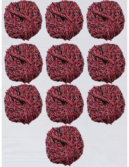 Pelote de fil à tricoter en fibres synthétique 82% Acrylique 18% Polyamide de la qualité Velours Pompon  Coloris Multicolore