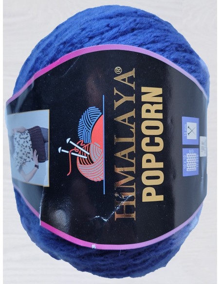 PopCorn 313 - Pelote 100g Marine/Ciel