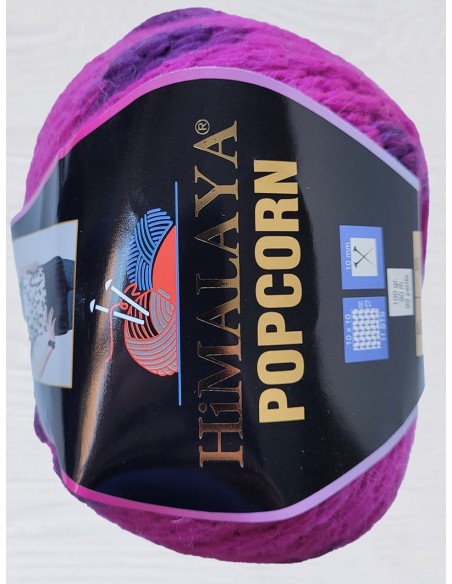 PopCorn 309 - Pelote 100g Fuchsia/Prune