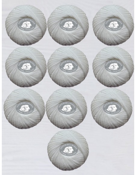 Ruban 600 - Pack 10 pelotes Blanc cassé