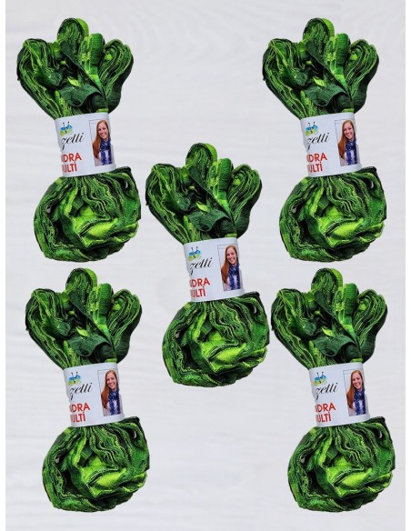 Tundra 09 - Pack de 5 Pelotes de 100g  Vert Multicolore
