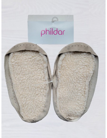 Chausson Poncho - Semelles Cuir Pointure 31/33