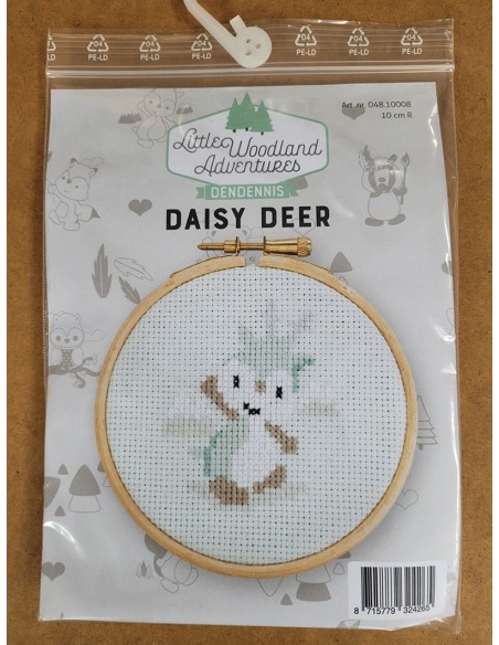 Kit Broderie DMC avec cercle bois - Modèle DAISY DEAR