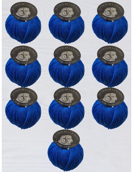 Triple Laine 14 - Pack 10 pelotes Bleu roi
