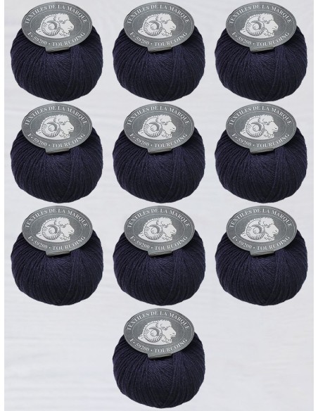 Triple Laine 04 - Pack 10 pelotes Marine