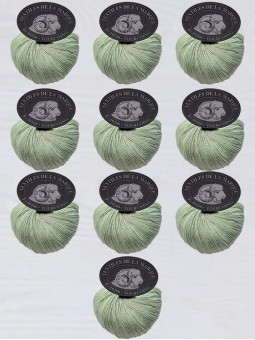 Fil de laine couleur vert menthe - acheter laine à tricoter épaisse laine  mérinos 50%