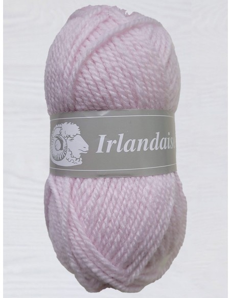Irlandaise 49 - Pelote de laine Rose pâle