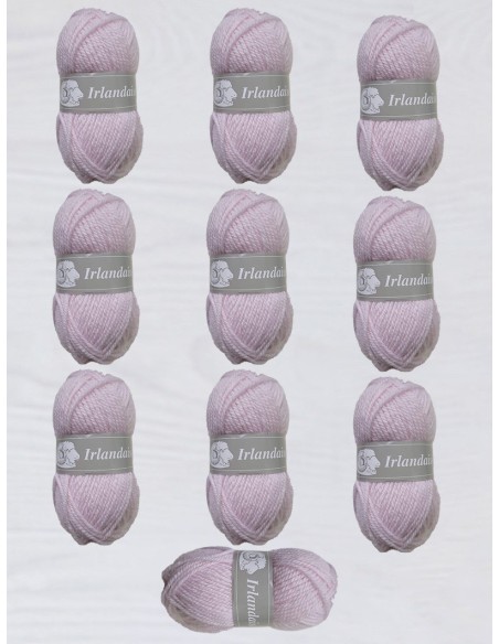Irlandaise 49 - Pelote de laine Rose pâle
