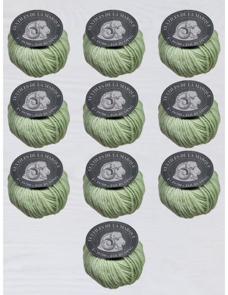 Fifty Sport 928 - Pack de 10 Pelotes de laine Vert d'eau