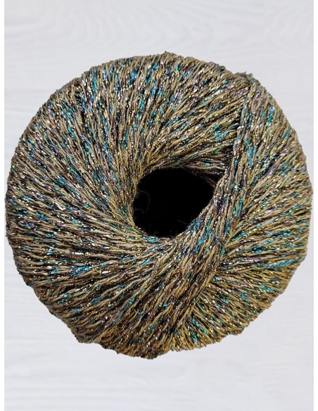 Lurex 25 - Pack de 10 Pelotes de laine Or multico