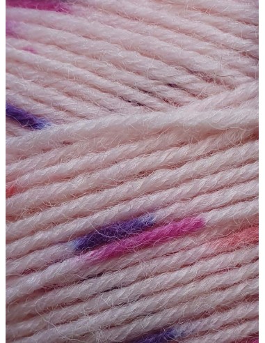 Laine Chaussettes 1402 - Pelote de 50g Rose pointillés