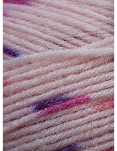 Laine Chaussettes 1402 - Pelote de 50g Rose pointillés