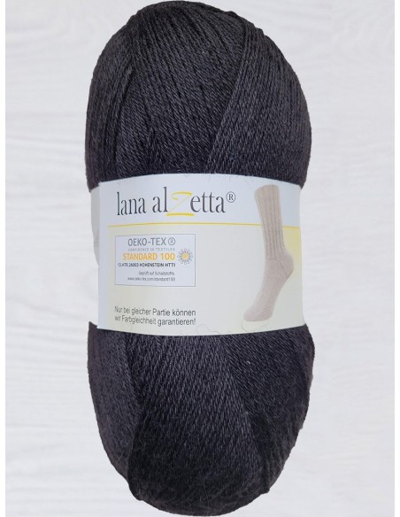 Laine Chaussettes 61 - Pelote de 100g de laine Noir