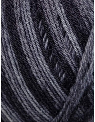 Laine Chaussettes 190 - Pelote de 100g de laine Gris foncé chiné