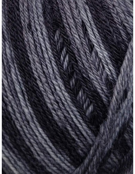 Laine Chaussettes 190 - Pelote de 100g de laine Gris foncé chiné
