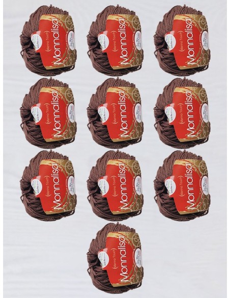 Monnalisa 05 - Pack de 10 Pelotes de laine Marron
