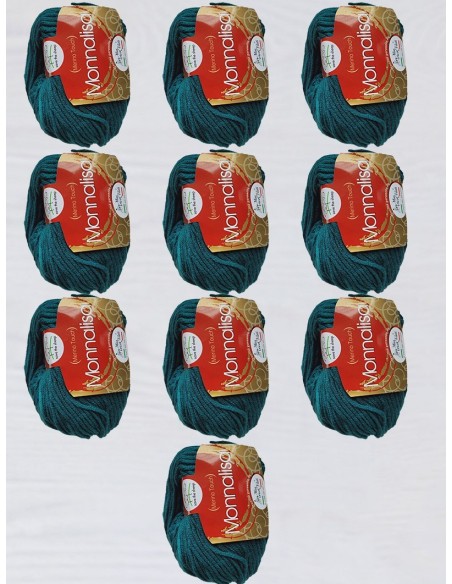 Monnalisa 33 - Pack de 10 Pelotes de laine Vert Cèdre