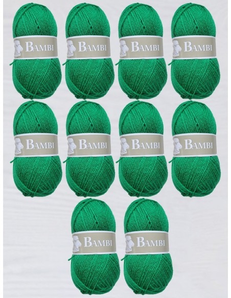 Bambi 25 - Pack de 10 Pelotes Vert Menthe