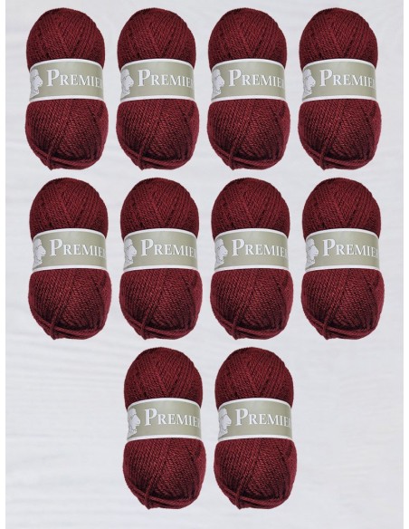 Première 42 - Pack de 10 Pelotes Bordeaux