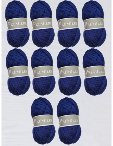 Première 10 - Pack de 10 Pelotes Bleu marine clair