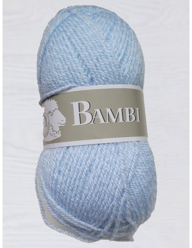 Bambi 505 - Pack de 10 Pelotes Bleu Ciel/ Blanc