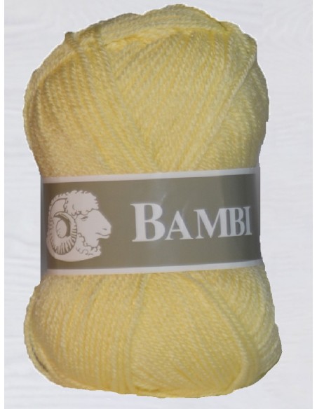 Bambi 39 - Pack de 10 Pelotes Jaune Pâle