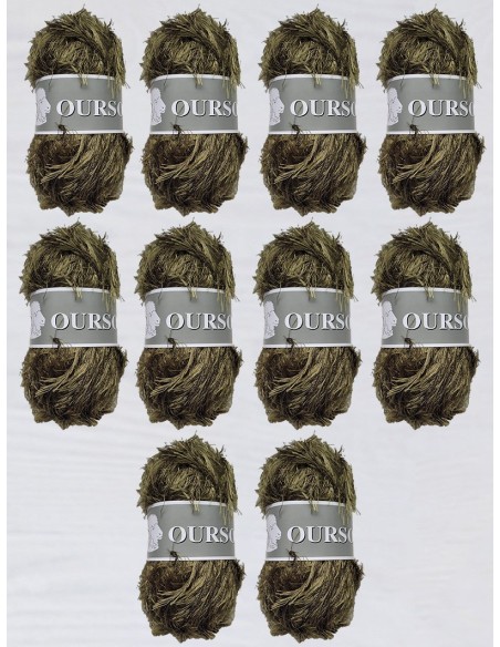 Ourson 05 - Pack de 10 Pelotes Kaki