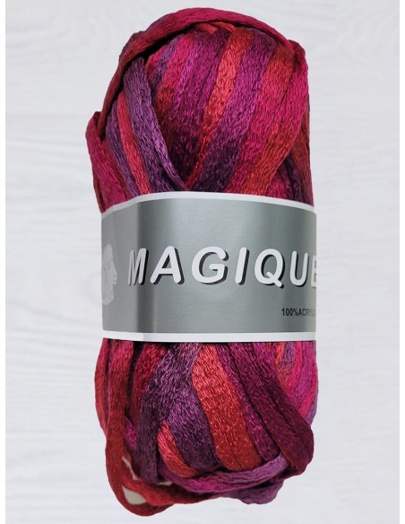 Magique 09 - Pack de 5 Pelotes de 100g Rouge Multicolore