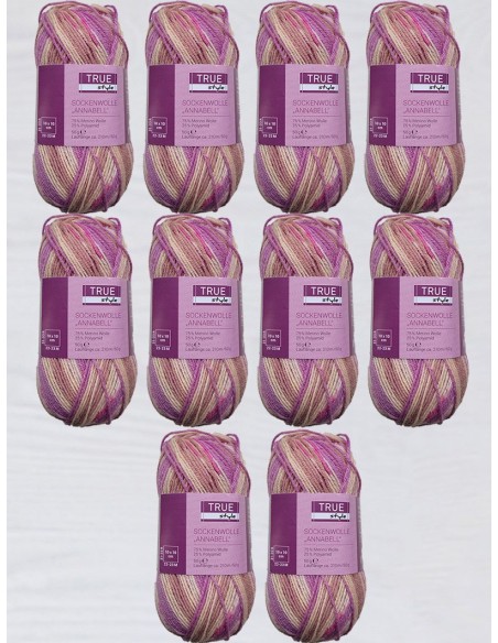 Laine Chaussettes 149 - Pack de 10 Pelotes de 50g Multicolore