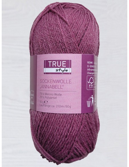 Laine Chaussettes 07 - Pack de 10 Pelotes de 50g Violine
