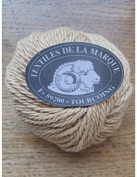Triple Mèche 56 - Pelote 100% Laine - Beige