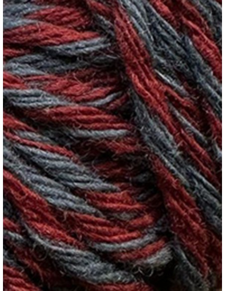 Authentique 147 - Pack de 10 Pelotes 100% Laine RWS - Gris/Bordeaux
