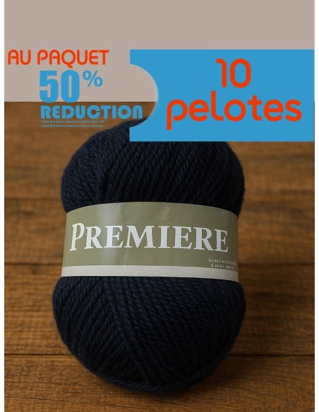 Première 11 - Pack de 10 Pelotes Bleu Marine Foncé