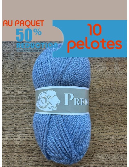 Première 14 - Pack 10 pelotes Bleu Jeans