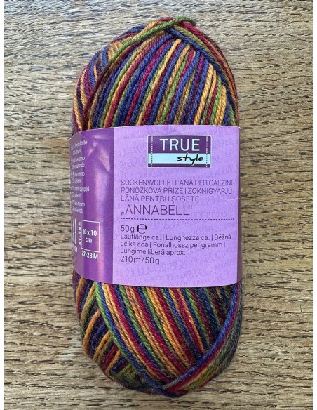 Laine Chaussettes 136 - Pelote Multicolore Marine & Jaune