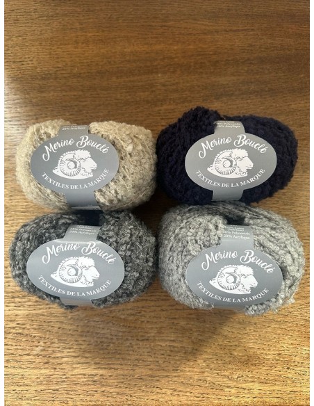 Mérino bouclé - Pelote 50g - 140m - Aig : 4-4,5