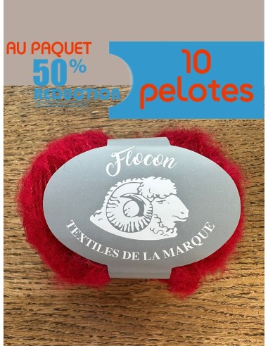 Flocon - Pack de 10 Pelotes 25g - 225m - Aig : 4