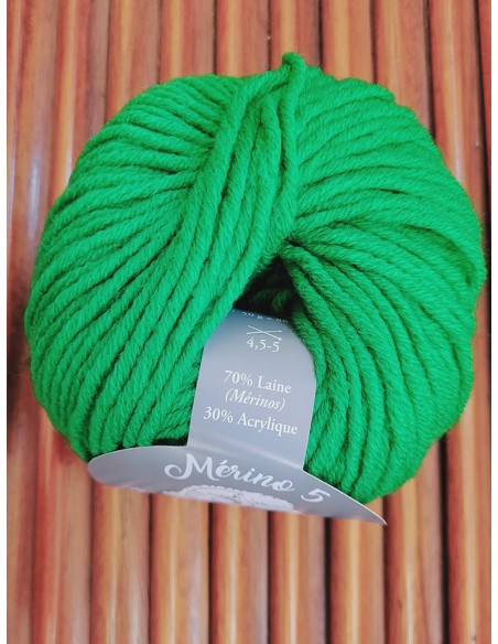 Mérino 5 - 826 Pelote Vert cru