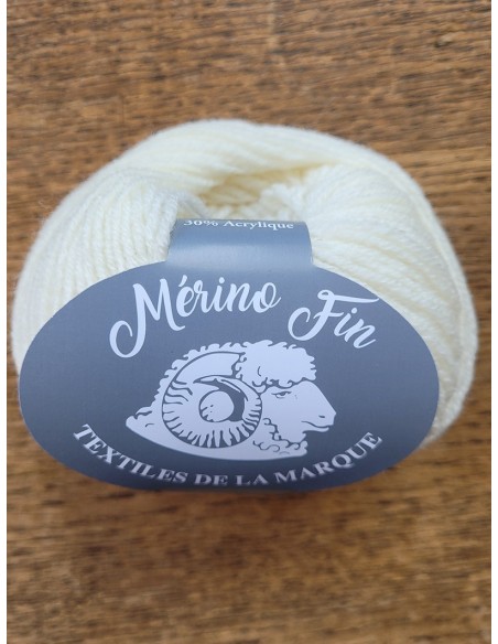 Mérino Fin 433 - Pelote de 25g Ecru