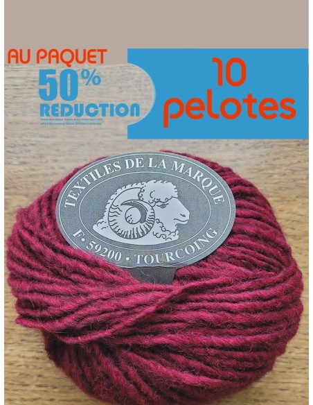 Alpage II 142 - Pack de 10 Pelotes Prune/ Fuchsia