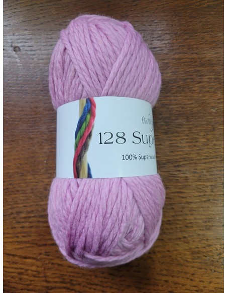 Pelote 128 Superwash 49 - Pelote 100g Rose