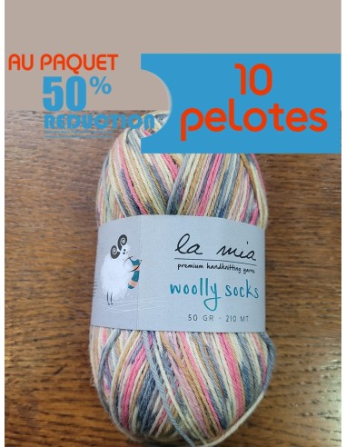 Laine Chaussettes L08 - Pack de 10 Pelotes Multicolore