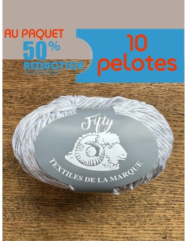 Pelote de fil à tricoter Laine Mélangée  50 % Laine Merinos 50% Acrylique Poids : 50g Longueur : 120m Aiguilles : 3,5-4