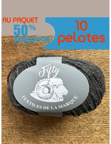 Pelote de fil à tricoter Laine Mélangée  50 % Laine Merinos 50% Acrylique Poids : 50g Longueur : 120m Aiguilles : 3,5-4