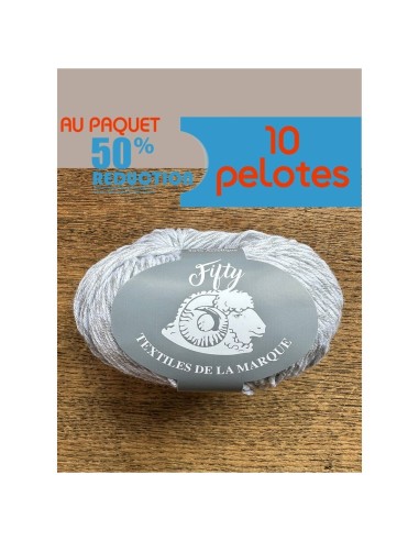 Pelote de fil à tricoter Laine Mélangée  50 % Laine Merinos 50% Acrylique Poids : 50g Longueur : 120m Aiguilles : 3,5-4