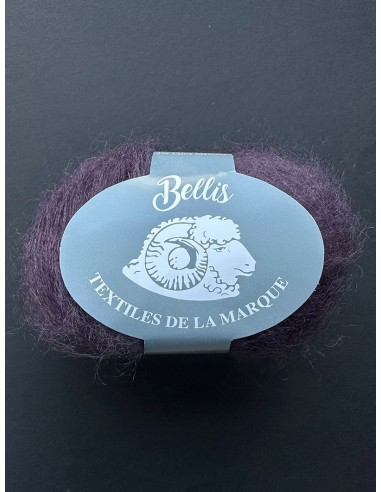 Bellis 06 - Pelote 48% Kid Mohair - Prune foncé