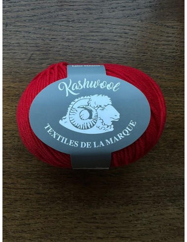 Kashwool 644 - Pelote 100% Laine Mérinos - Rouge