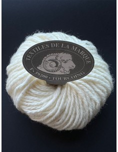 6/4 - Pelote 100% Laine vierge - Ecru