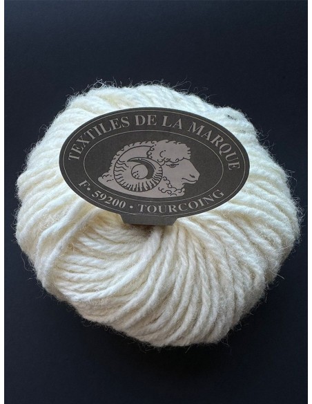 6/4 - Pelote 100% Laine vierge - Ecru